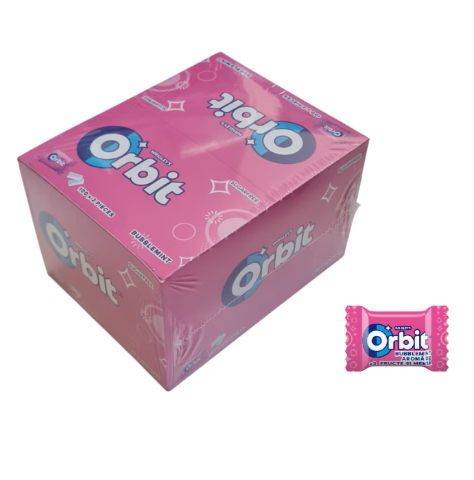 ORBIT Bubblemint Duo - Guma de mestecat, 2 pastile x 100 bucati [3]