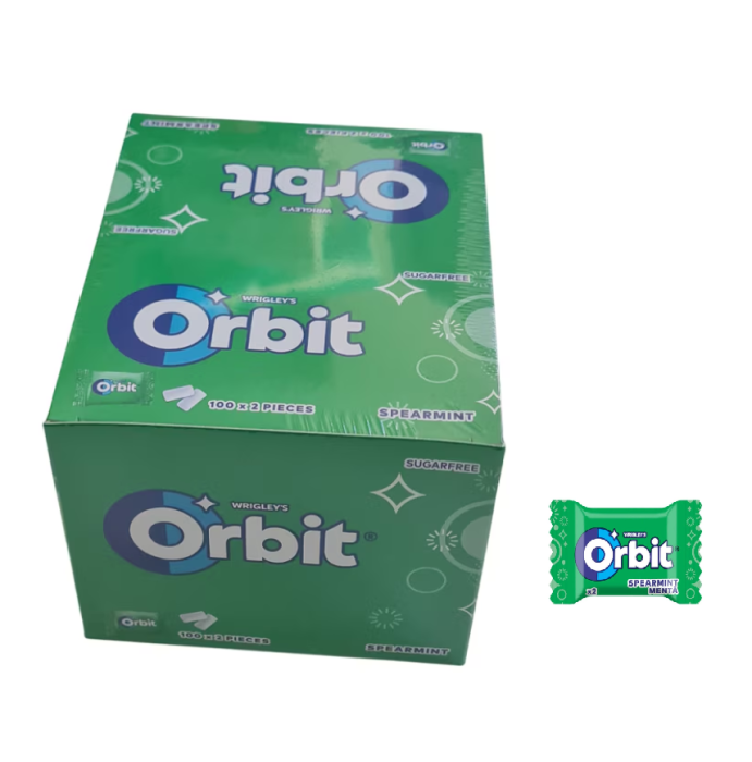 ORBIT Spearmint Duo - Guma de mestecat mentolata, 2 pastile x 100 bucati [2]