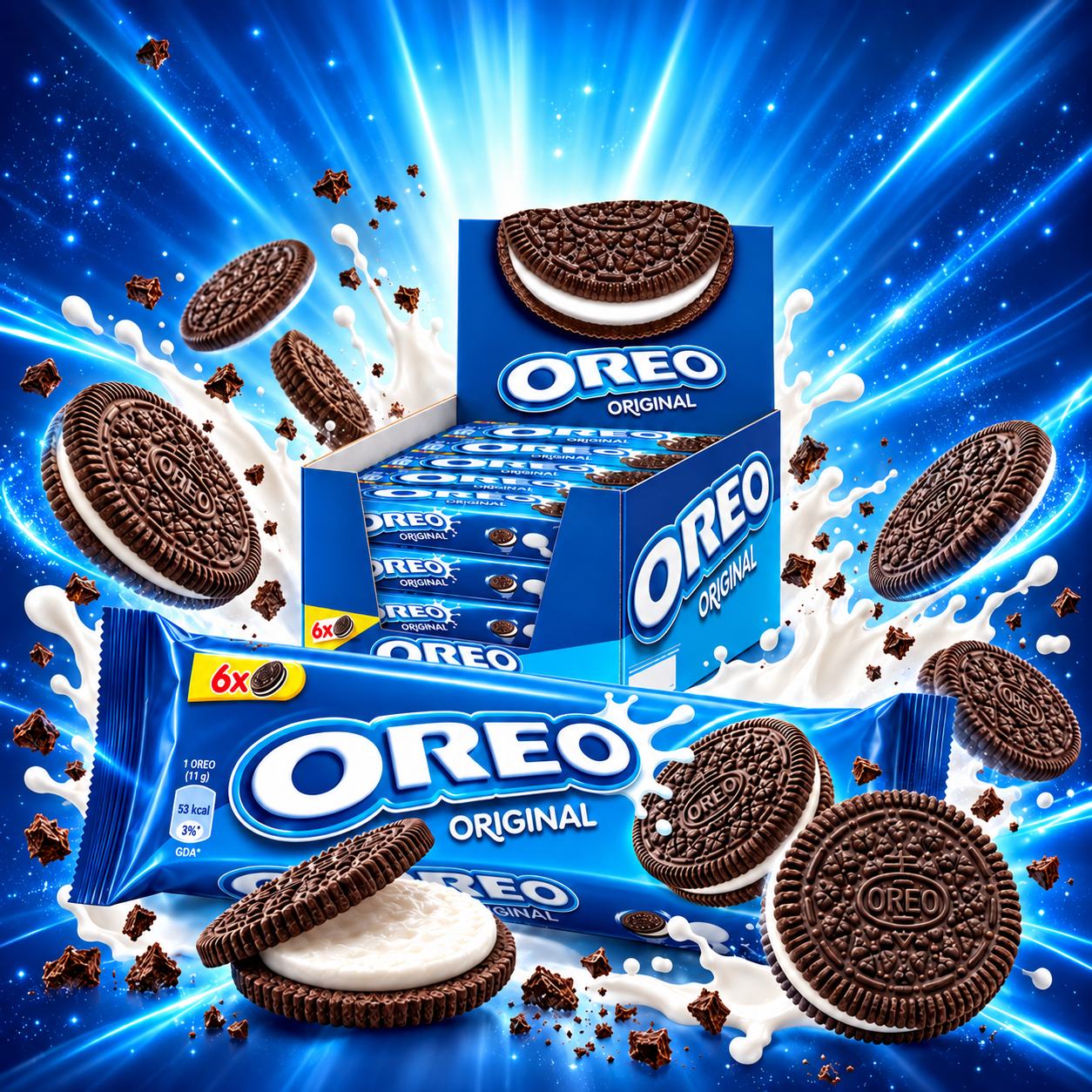Oreo Original – Biscuiți cu Cacao și Cremă de Vanilie, 20 pachete x 66 g [2]