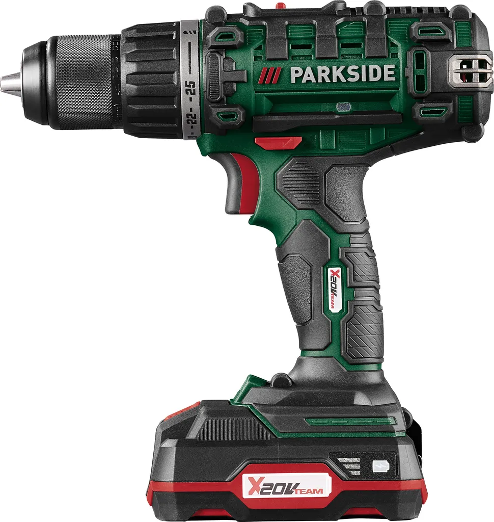 PARKSIDE Masina de insurubat si gaurit 20 V »PABS 20-Li G8«, cu acumulator, încărcător și set de accesorii [6]