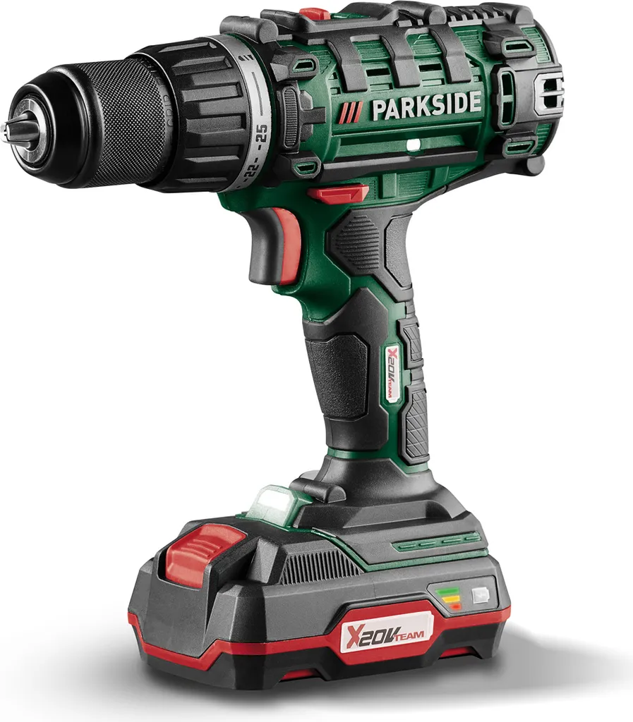 PARKSIDE Masina de insurubat si gaurit 20 V »PABS 20-Li G8«, cu acumulator, încărcător și set de accesorii [4]