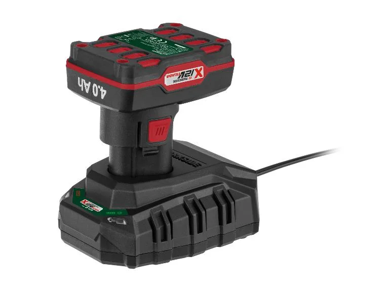 PARKSIDE Set de 2 acumulatori 12V de 2 Ah si 4 Ah, impreuna cu incarcator de 12v 2.4 Ah [8]