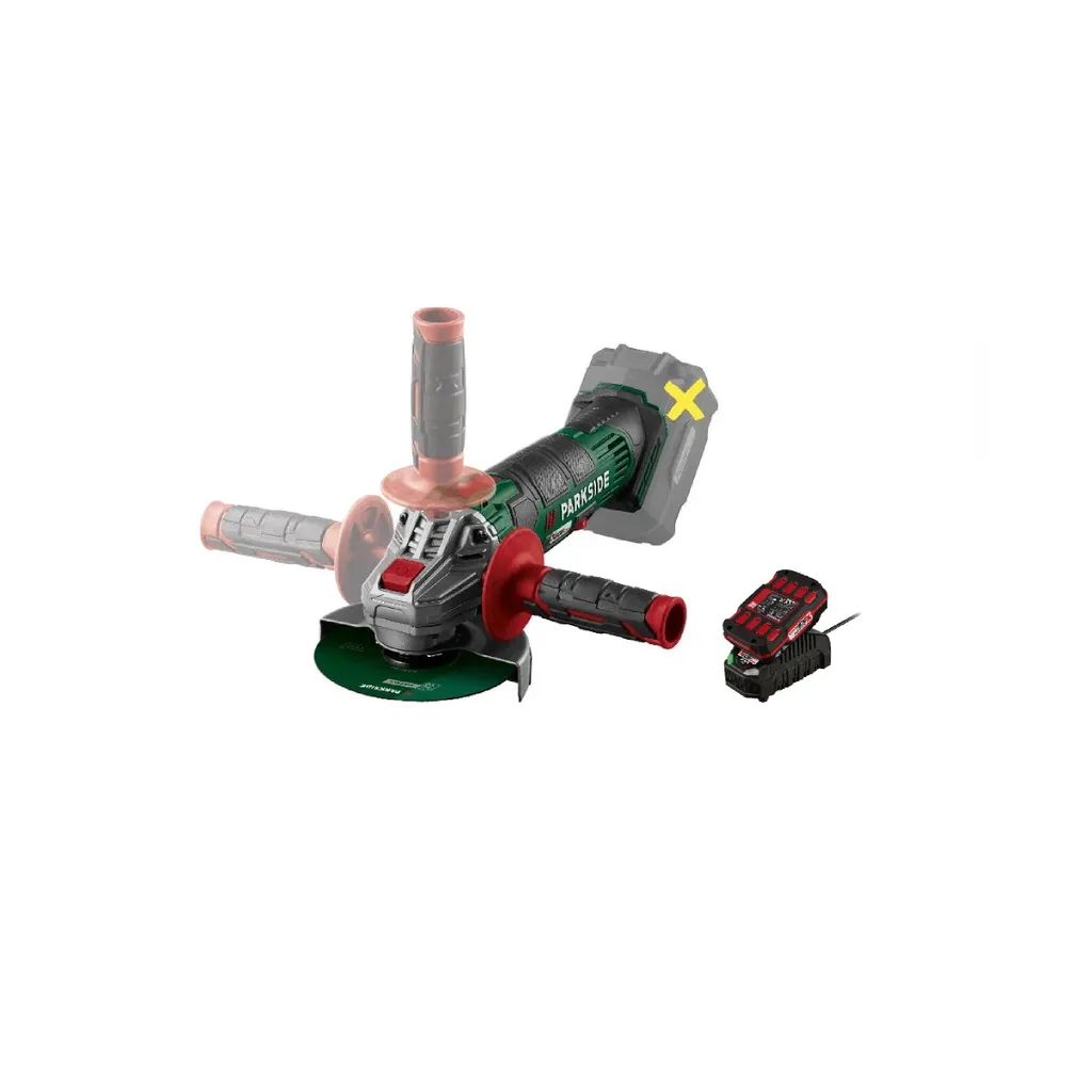 Polizor unghiular cu acumulator PARKSIDE 20 V »PWSA 20-Li G4«, cu acumulator de 2 Ah și încărcător [2]