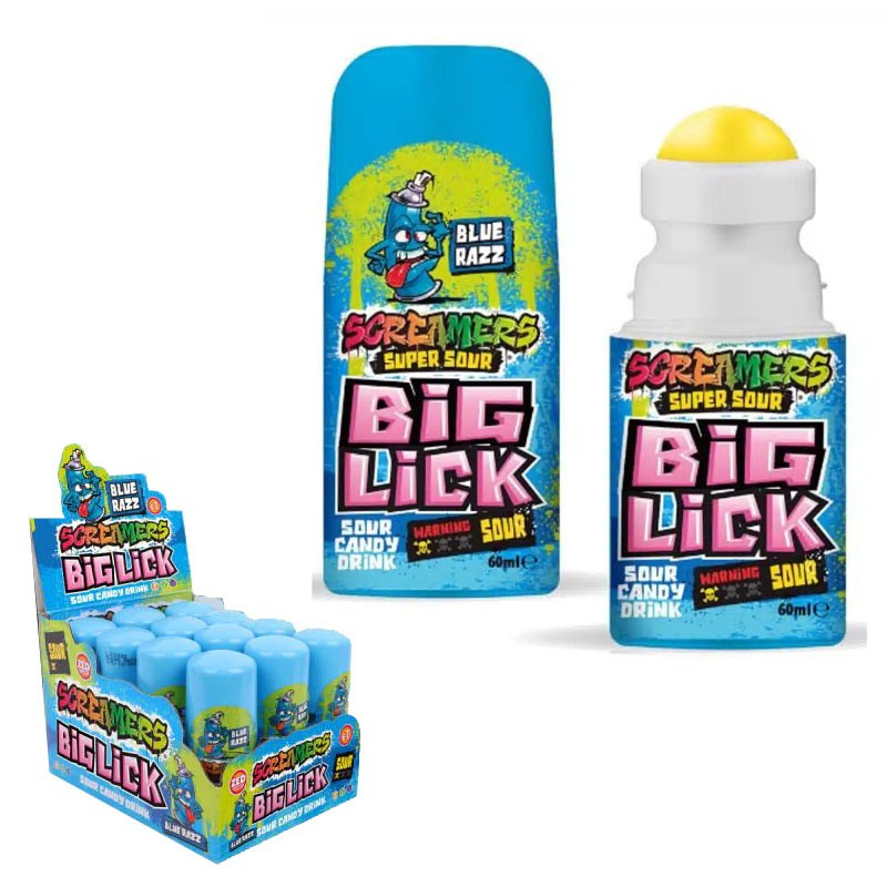 Screamers Super Sour Big Lick Candy - Jeleu RollOn Albastru 12 bucati x 60ml [2]