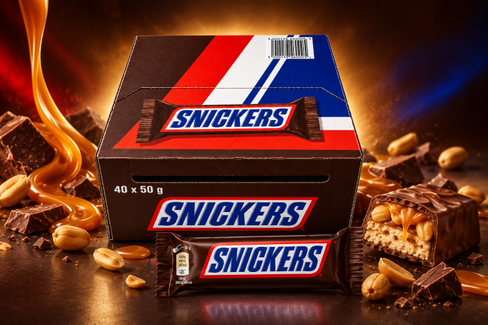 Snickers – Baton de Ciocolată cu Lapte, Caramel, Nuga și Arahide, 40 pachete x 50 g [2]