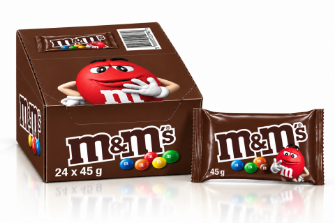 Drajeuri - M&M’s Chocolate – Drajeuri din Ciocolată cu Lapte, 24 pungi x 45 g
