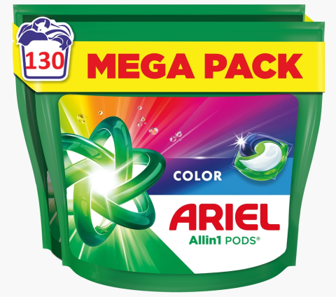 Detergenti - ARIEL Detergent Capsule 130 de spalari, Color, Dizolvare rapida