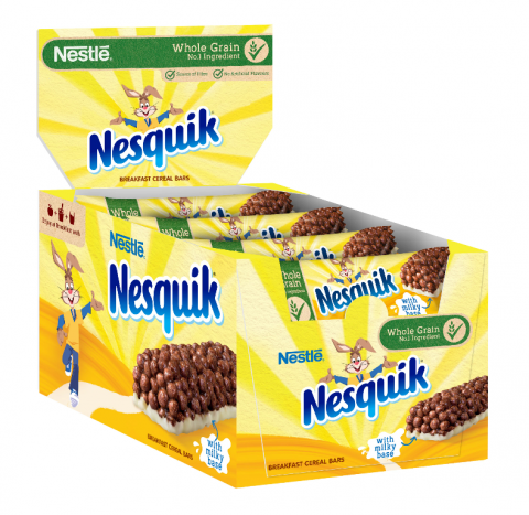 Dulciuri - Baton de cereale Nestle Nesquik cu baza de lapte, 16x25g