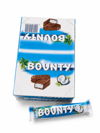 Ciocolate - Bounty – Batoane cu Umplutură de Cocos și Ciocolată cu Lapte, 24 pachete x 57 g