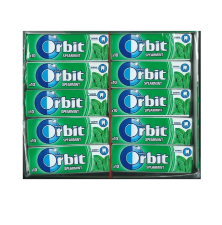 Guma de mestecat - Guma de Mestecat ORBIT Spearmint, 10 Pastile x 30 pachete