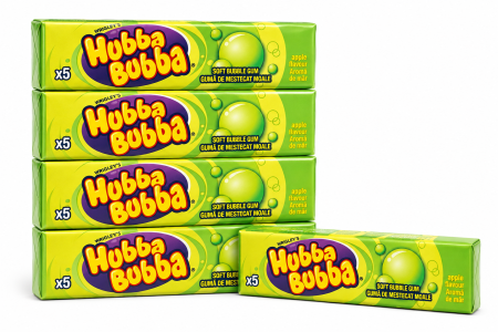 Bacanie - Hubba Bubba Apple – Gumă de Mestecat Moale cu Aromă de Măr, 20 pachete x 35 g