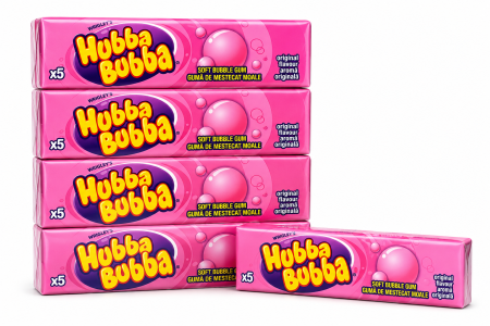 Bacanie - Hubba Bubba Original – Gumă de Mestecat Moale cu Aromă de Fructe, 20 pachete x 35 g