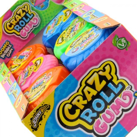 Johny Bee Crazy Roll Gum - Guma la rola cu arome de fructe 24 x 15g [1]