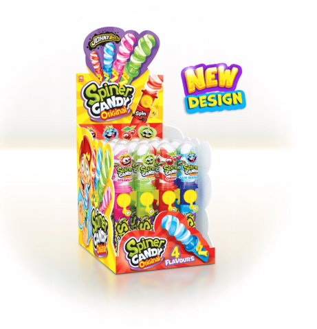 Johny Bee Spiner Candy Lollipop - Acadea Spiner cu jucarie 16 bucati x 23g [1]