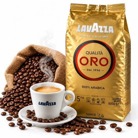 Cafea - Lavazza Qualità Oro – Cafea Boabe 100% Arabica, 1 kg