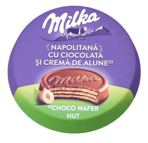 Napolitana Milka Choco Wafer Nut cu alune de padure, 30 bucati x 30g [1]