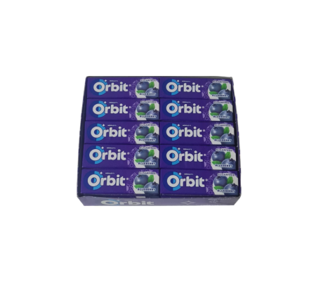 Guma de mestecat - Orbit Blueberry - Guma de mestecat cu aroma de coacaze, 30 pachete x 14 gr