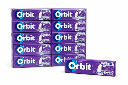 Bacanie - Orbit Blueberry - Gumă de Mestecat cu Aromă de Afine, 30 pachete x 14 gr