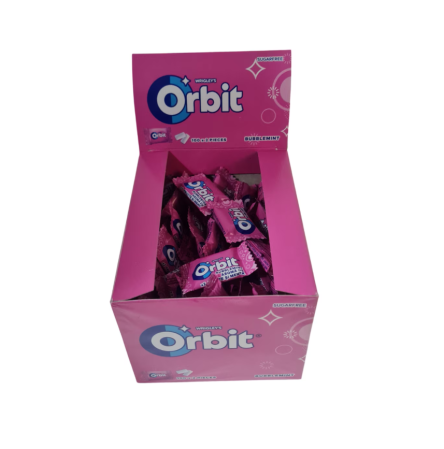 Guma de mestecat - ORBIT Bubblemint Duo - Guma de mestecat, 2 pastile x 100 bucati