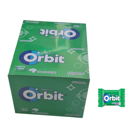 ORBIT Spearmint Duo - Guma de mestecat mentolata, 2 pastile x 100 bucati [1]