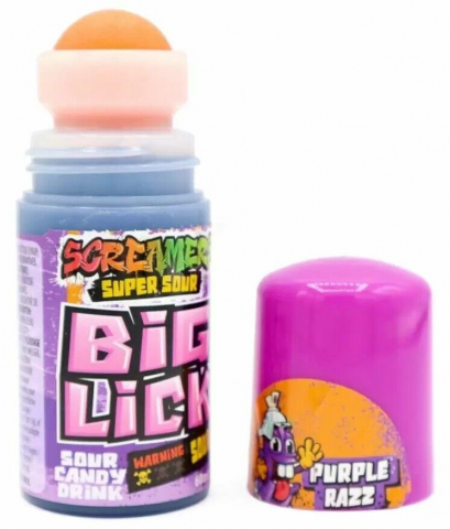 Screamers Super Sour Big Lick Candy - Jeleu RollOn Mov 12 bucati x 60ml [2]