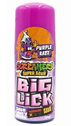 Screamers Super Sour Big Lick Candy - Jeleu RollOn Mov 12 bucati x 60ml [1]