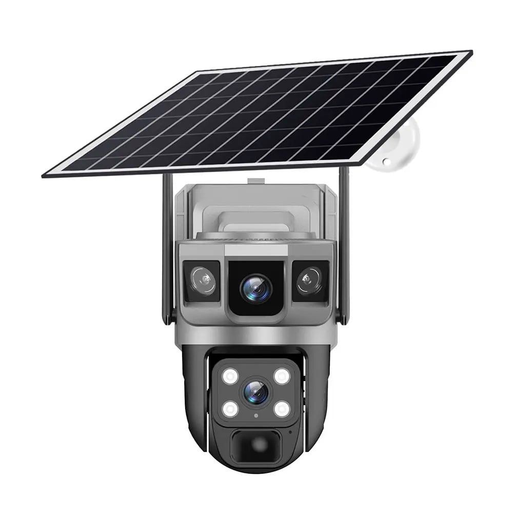 Camera IP 4G/LTE Panou solar, Detectie Miscare, Vedere Nocturna, Audio Bidirectional, PTZ, Exterior, Gri engros - Oem V01-4G [1]
