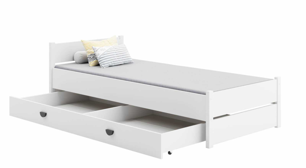 MARCEL 200x90 white bed with drawer [2]