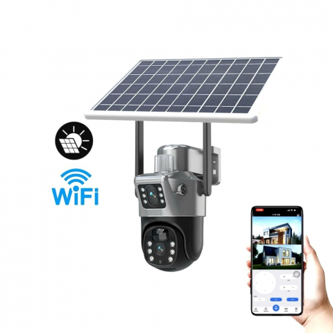 Camera IP 4G/LTE Panou solar, Dubla 3+3MP, Engros - Oem 4G SIM [1]