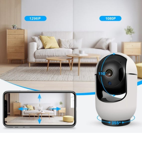 Kaku KSC-1125 - Camera IP Wi-Fi, de interior, Full HD, Nightvision InfraRed, Wi-Fi, Alb [2]