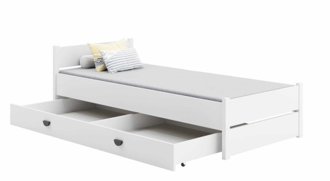 MARCEL 200x90 white bed with drawer [1]