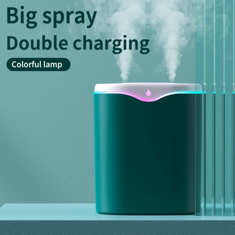 Umidificator Camera,design modern cu jet dublu,rezervor de 2,2L,LED Multicolor ,aromaterapie cu ultrasunete [1]