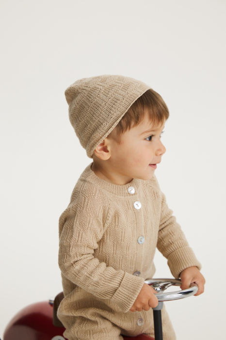 Căciulița ZEN bej din lână merinos [4]