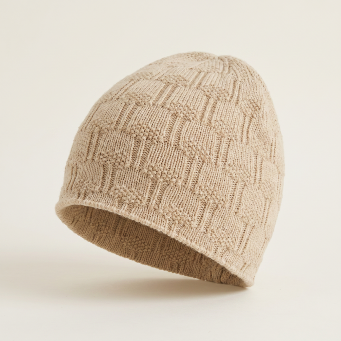 Beanie ZEN in Beige merino wool [6]