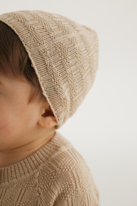 Căciulița ZEN bej din lână merinos [2]