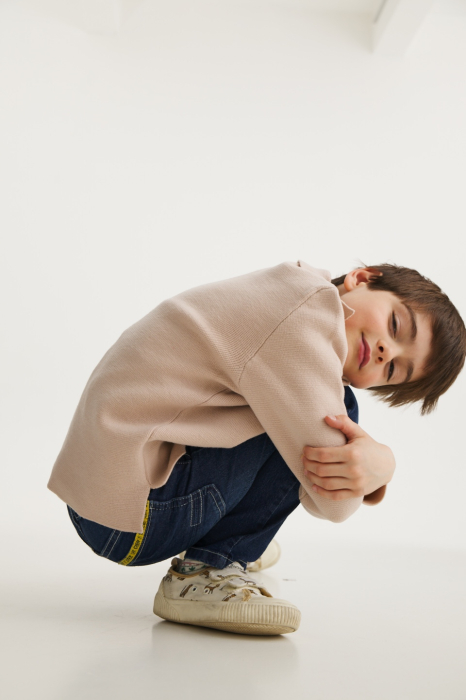 Cămașă Milo bej din lână merinos [4]