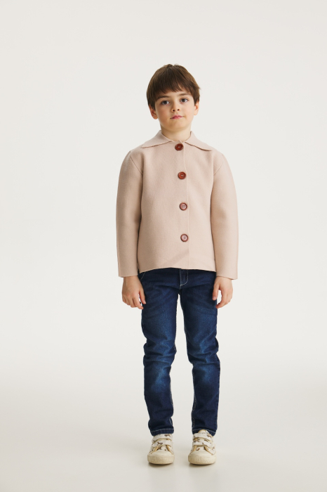 Cămașă Milo bej din lână merinos [7]