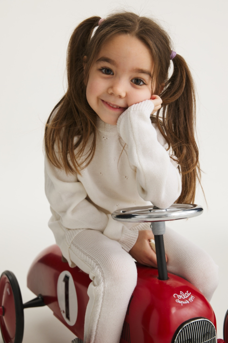 Cardigan Noah Alb din lână merinos [3]