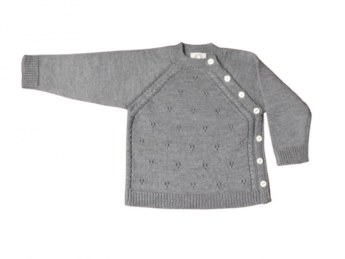 Cardigan Noah Gri din lână merinos [3]
