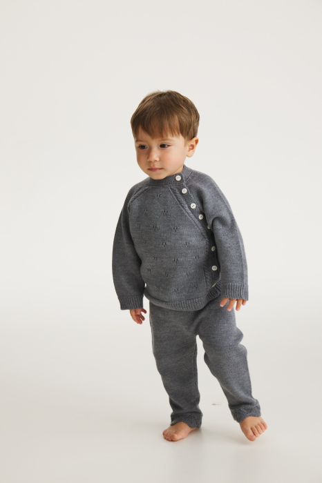 Cardigan Noah Gri din lână merinos [4]