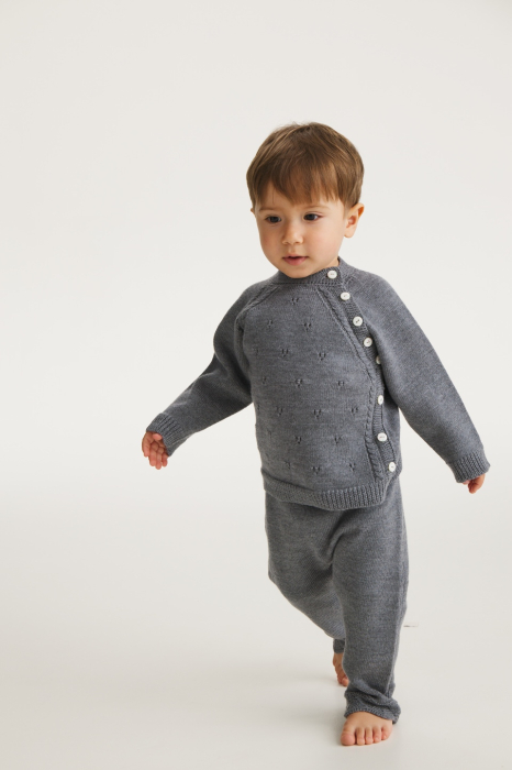 Cardigan Noah Gri din lână merinos [2]