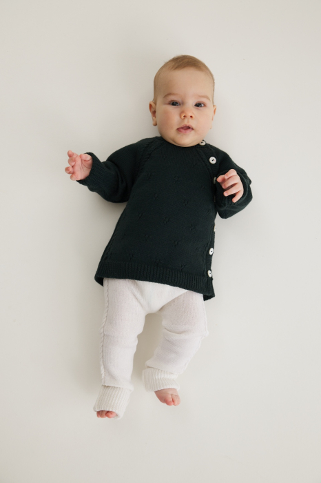 Cardigan Noah Verde din lână merinos [4]