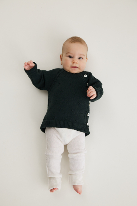 Cardigan Noah Verde din lână merinos [2]