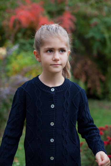 Cardigan Nostalgia in Navy merino wool [6]