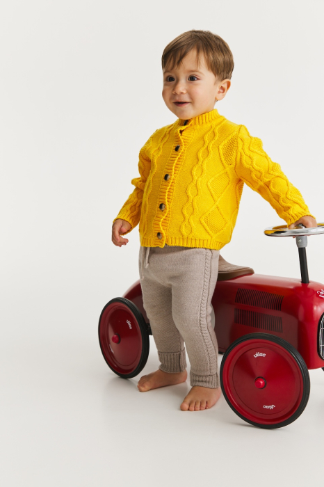 Cardigan Nostalgia in Yellow merino wool [6]