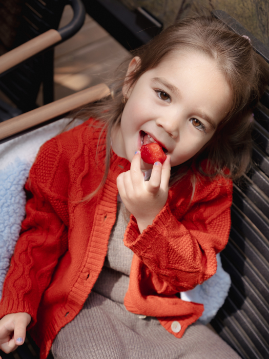 Cardigan Nostalgia Portocaliu din lână merinos [3]