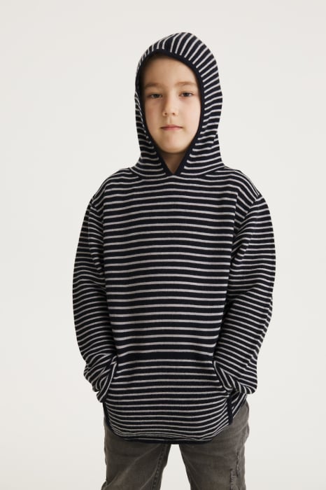 Hanorac Koala cu Dungi Bleumarin si Gri din lână merinos [4]