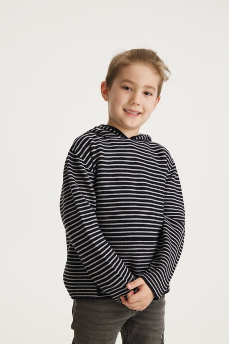 Hanorac Koala cu Dungi Bleumarin si Gri din lână merinos [5]