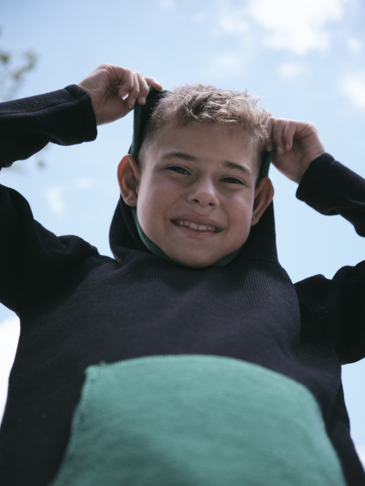 Hanorac Koala cu Buzunar Verde din lână merinos [2]