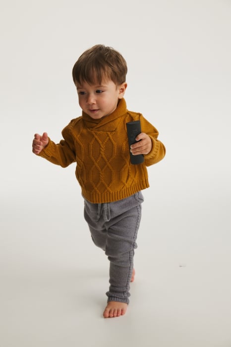 Pantaloni Noah Gri din lână merinos [2]